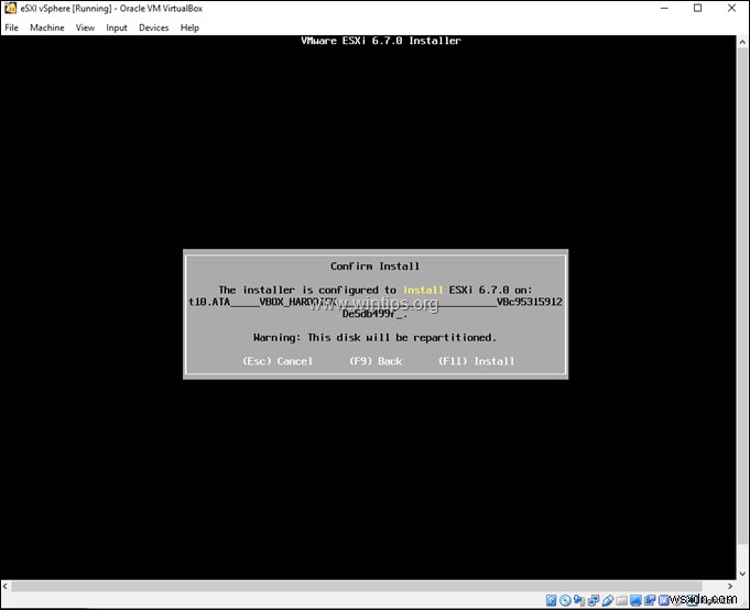 How to Install VMware ESXi on VirtualBox.