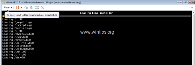 How to Install vSphere ESXi 6.7 on VMware Workstation 15.