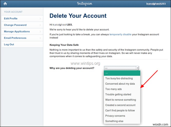 How to Delete your Instagram Account Permanently.