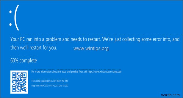 FIX: Process1 Initialization Failed 0x0000006B in Windows 10 (Solved)