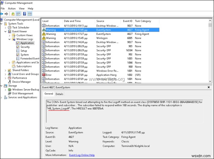 FIX: Please wait for the System Notification Service when Logoff from RDS Server 2016/2019.
