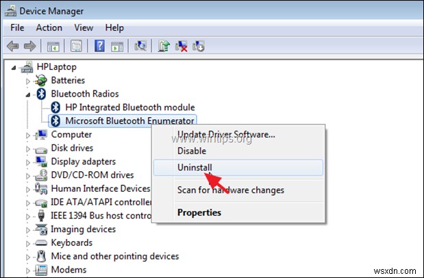 FIX: Cannot Uninstall Bluetooth Device on Windows 10, 8 or 7 OS.