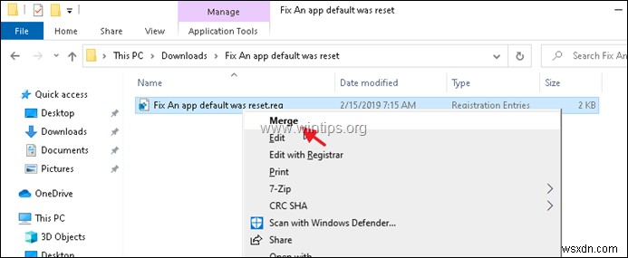 FIX: An app default was reset Notification error in Windows 10.
