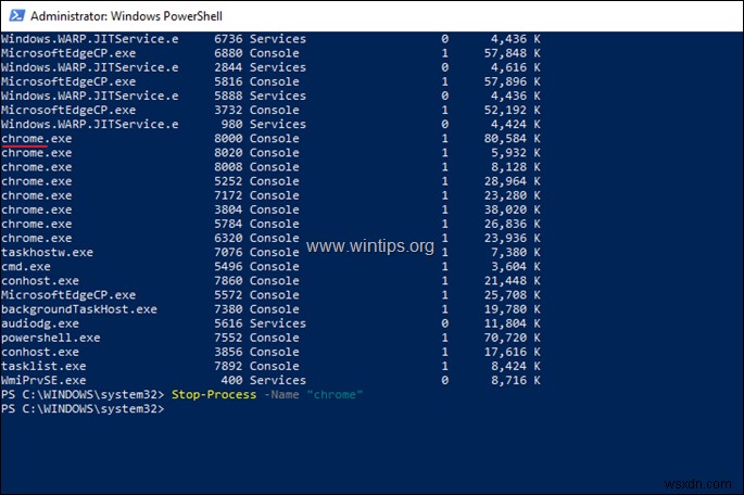 How to Stop a Running Service or a Program from Command Prompt or PowerShell.