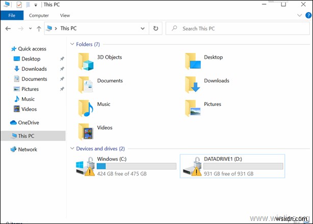FIX: Yellow Triangle Warning on Drive C: in Windows 10 (Solved)