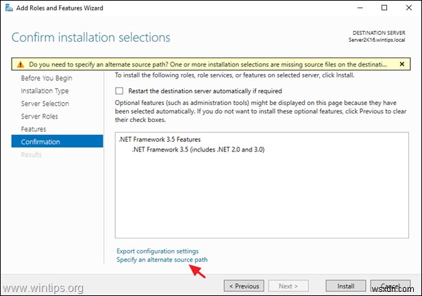 FIX: NET Framework 3.5 0xc004000d Install Error on Server 2016. (Solved)