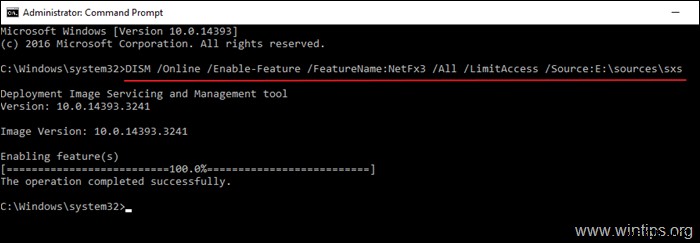 FIX: NET Framework 3.5 0xc004000d Install Error on Server 2016. (Solved)