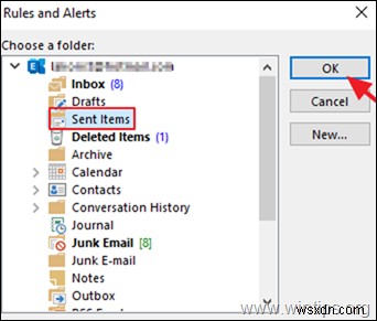 How to Change where Sent emails are stored for an IMAP account in Outlook 2016/2019.