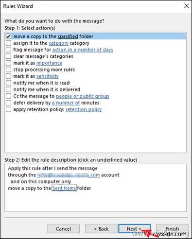 How to Change where Sent emails are stored for an IMAP account in Outlook 2016/2019.