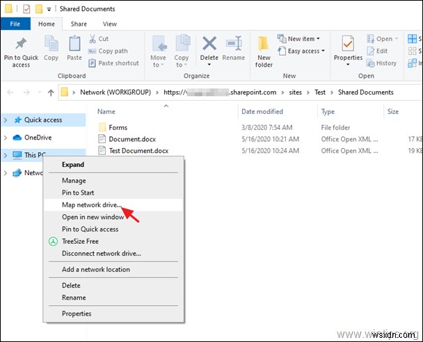 How to MAP SharePoint as a Network Drive in File Explorer on Windows.