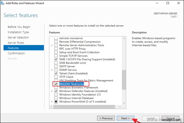 FIX: WebClient Service Missing in Server 2016/2012 (Fix Error 0x80070043: Windows cannot access the SharePoint site).