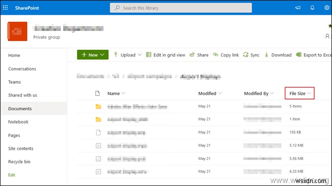 How to View SharePoint Online Folder and File Size.