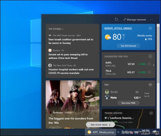How to Disable News and Interests in Windows 10.