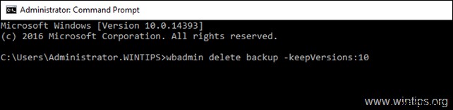 How to Delete Windows Server Backups on Server 2016/2012.