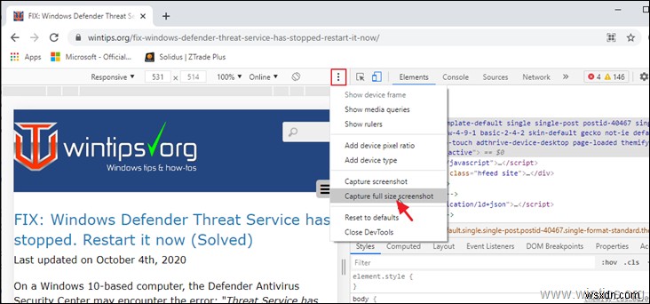 How to Take a Full Page Screenshot in Chrome.