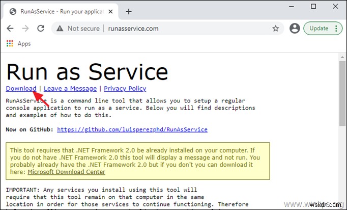 How to Run An Application As Service (Create a User-Defined Service).