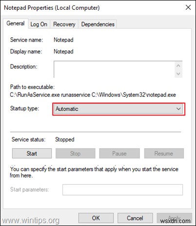 How to Run An Application As Service (Create a User-Defined Service).