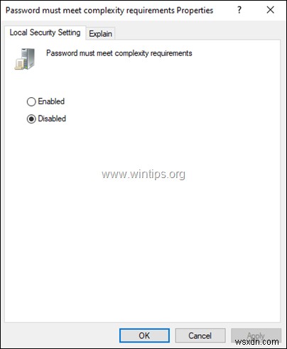 FIX: Supplied password does not meet the requirements for passwords on Windows 10 (Solved)