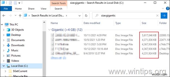 How to Find the Largest Files on Windows 10 easily?
