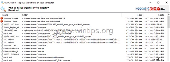 How to Find the Largest Files on Windows 10 easily?