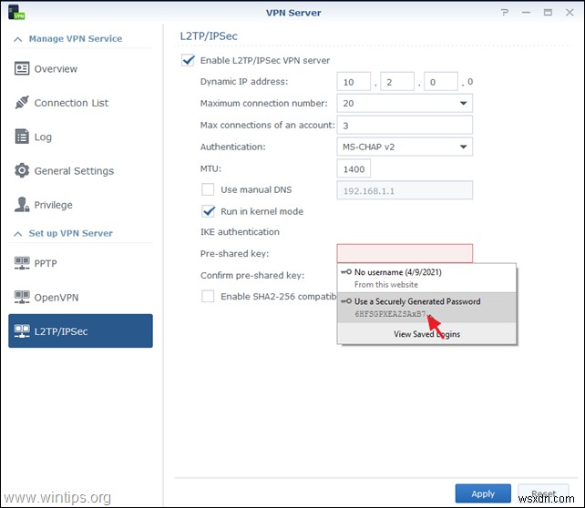 How to Setup Synology NAS as a VPN Server (L2TP) & How to Access it from Clients.