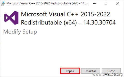 How to Install Visual C++ 2015 Runtime libraries.