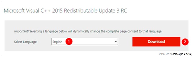 How to Install Visual C++ 2015 Runtime libraries.