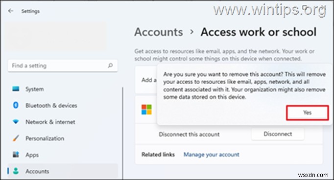 FIX: Cannot Remove Microsoft Account because REMOVE button missing in Windows 10/11.
