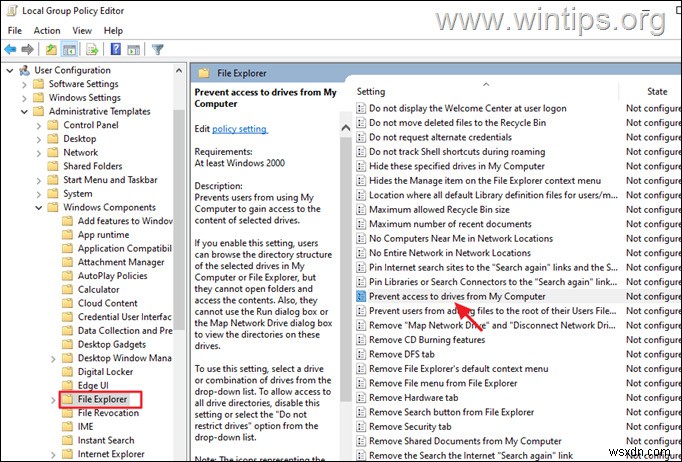 How to Prevent Access to Local Drive for Specific Users in Windows 10.
