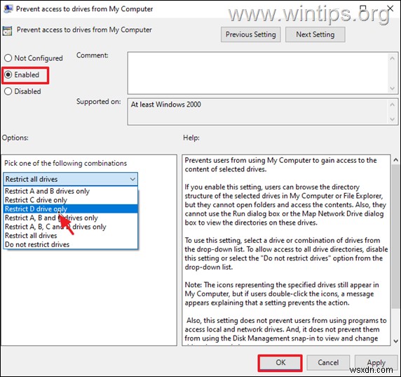 How to Prevent Access to Local Drive for Specific Users in Windows 10.
