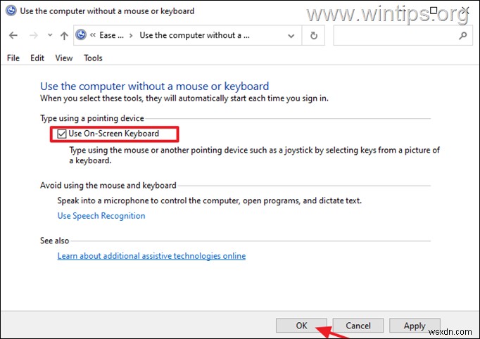 How to Enable-Disable On-Screen Keyboard on Windows 10.