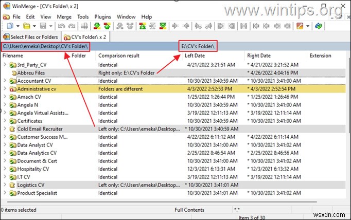 How to Compare Folders and Files in Windows 10.