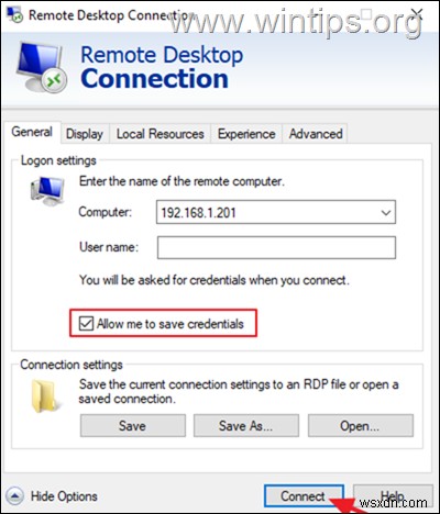FIX: Windows does not save Remote Desktop Credentials. (Solved)