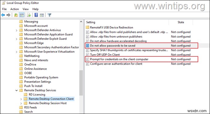 FIX: Windows does not save Remote Desktop Credentials. (Solved)