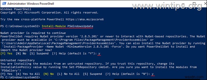 How to Run Windows Update from Command Prompt or PowerShell in Windows 10/11 & Server 2016/2019.