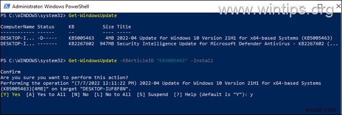 How to Run Windows Update from Command Prompt or PowerShell in Windows 10/11 & Server 2016/2019.