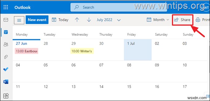 How to Share Outlook Calendar in Desktop or in Web.
