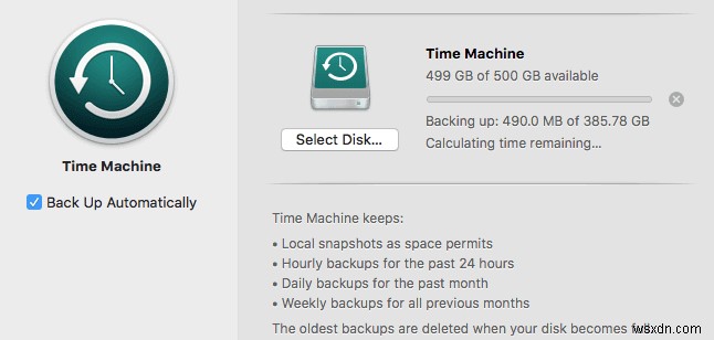 Backup Your Mac using Time Machine