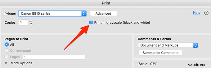 How To Print In Black & White On Mac