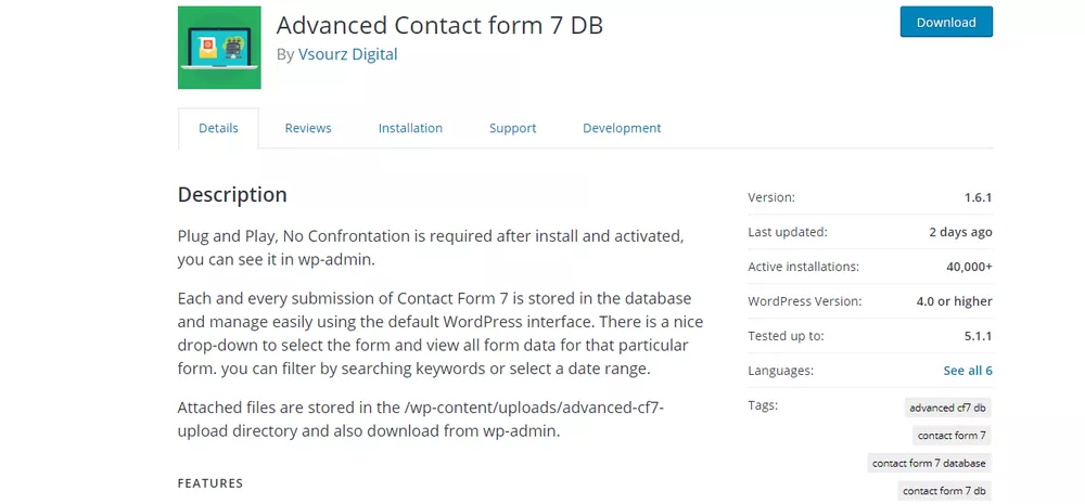 WordPress Plugin Advanced Contact Form 7 DB vulnerable to SQLi