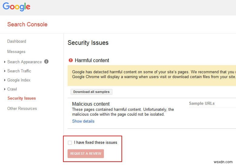 How to Remove “This site may be hacked” Warning message