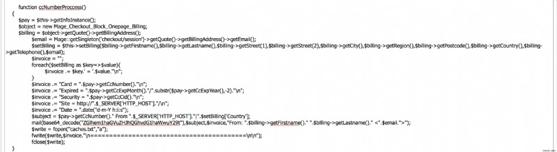 Comment supprimer les logiciels malveillants OpenCart et Magento Credit Card