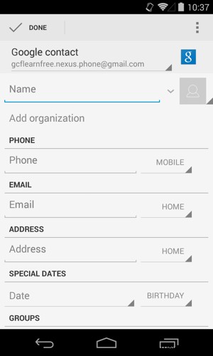 Android Basics: Managing Contacts