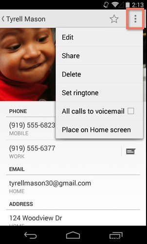 Android Basics: Managing Contacts