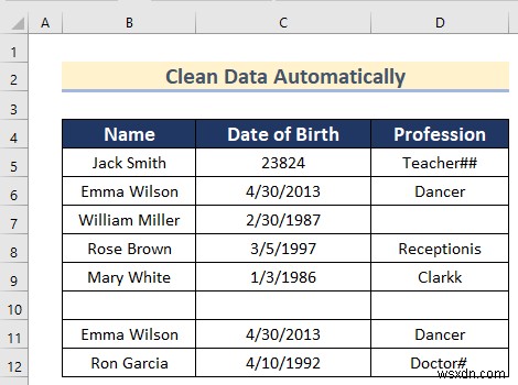 How to Do Automated Data Cleaning in Excel (10 Easy Tips)