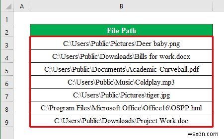 How to Get Filename from Path in Excel (6 Simple Methods)
