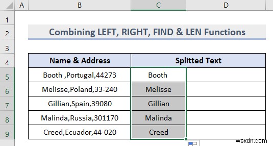Splitting Text in Excel (8 Useful Applications)