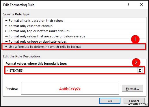 Conditional Formatting with Formula in Excel