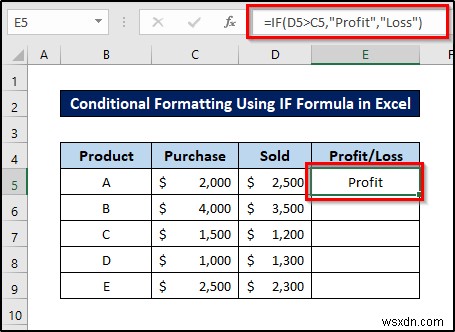 Conditional Formatting with Formula in Excel